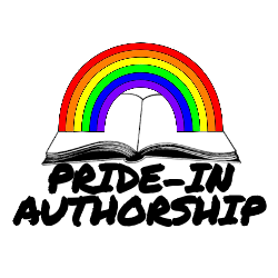 Rainbow Emerging From Open Book with Pride-In Authorship Below